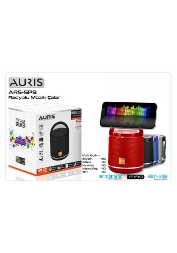 Auris ARS-SP9 Radyolu Bluetooth Hoparlör
