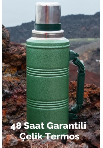 2.2 Litre Paslanmaz Çelik 48 Saat Sıcak Ve Soğuk Garantili Çay Termosu - Kamp Termosu
