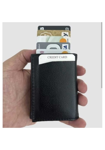 bol kartlı kağıt para bölmeli otomatik mekanizmalı unisex cüzdan kartlık