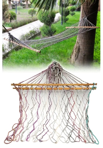 Örgü Hamak, Tek Kişilik Hamak Salıncak Piknik Kamp Park 190x95cm