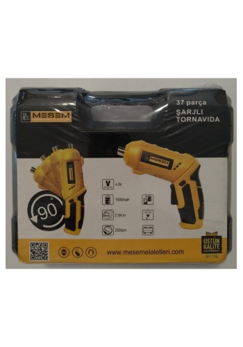 1 141 Şarjlı Vidalama Tornavida 37 Parça Takım Çantalı 4 Volt 4.0 - 4.4 Ah Manyetik 2 Yıl