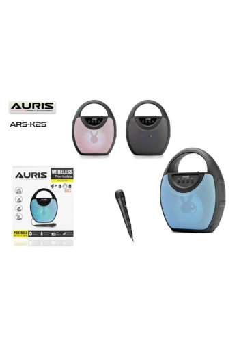 Aurıs K25 Bluetooth Wireless Hoparlör - Karaoke Mikrofonlu Ars-k25
