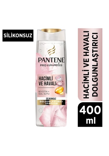 Silikonsuz Hacim Veren Dolgunlaştırıcı Şampuan, Biotin Ve Gül Suyu, 400ml