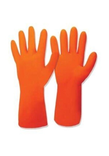 Pamuklu Kauçuk Eldiven Xl Turuncu İş Eldiveni