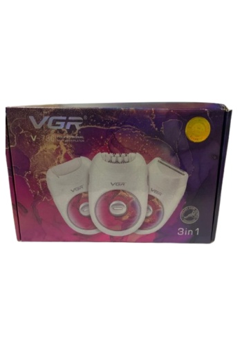 V-736 3in1 Epilasyon Cihazı – Tüy Alıcı, Ayak Törpü & Tıraş Başlıklı Şarjlı Bakım Seti