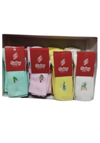 24 ADET MEVSİMLİK GÜL DESENLİ LÜX ÇORAP 37-41 UYUMLU