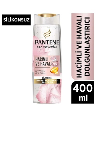 Silikonsuz Hacim Veren Dolgunlaştırıcı Şampuan, Biotin Ve Gül Suyu, 400ml