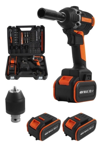 Maxstar Çok Işlevli Kömürsüz 48 V 5 Ah Çift Akülü Lion Taşıma Çantalı Somun Sıkma Setli