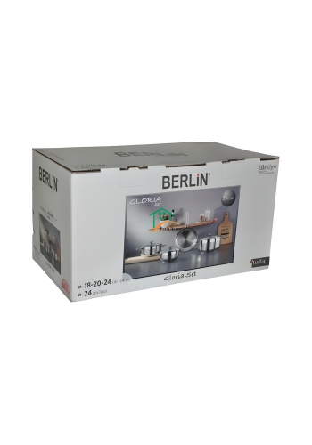 BERLİN 7 PARÇA GLORİA SET 18-20-24 CM TENCERE
