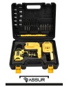 Assur 12V 1.5Ah Metal Şanzıman Çift Akülü Şarjlı Darbeli Matkap 24 Parça Akülü Vidalama