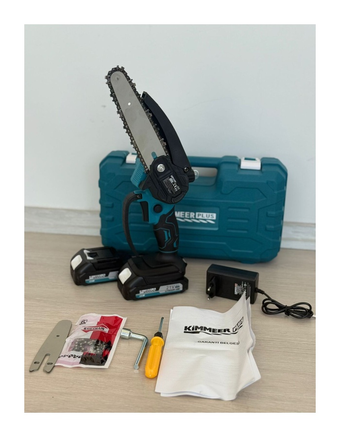 Profesonel Metal Dişli 21v 3ah Şarjlı Dal Budama Testeresi