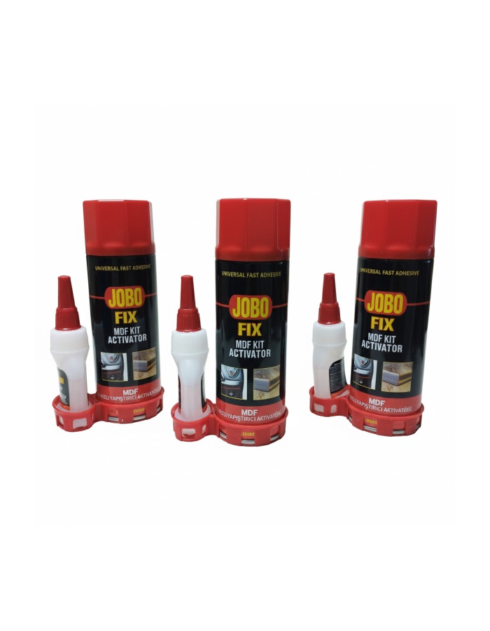 JOBO FİX MDF HIZLI YAPIŞTIRICI SPREYİ 200 ML & GENEL AMAÇLI HIZLI YAPIŞTIRICI 35 GR