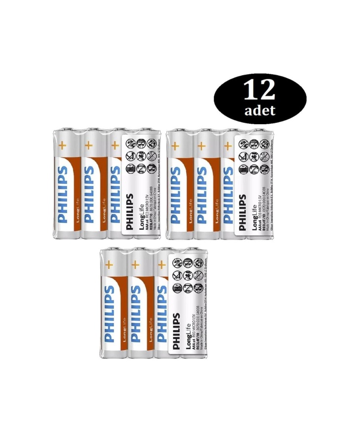 Longlife Aa R6 1.5v 12li Kalem Pil