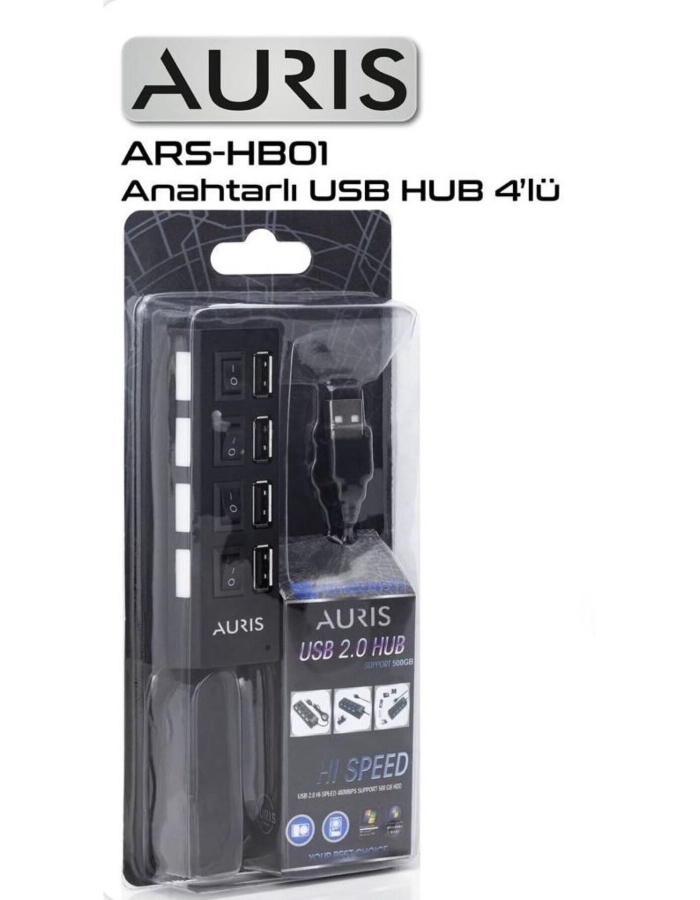 HUB ANAHTARLI 4LU USB