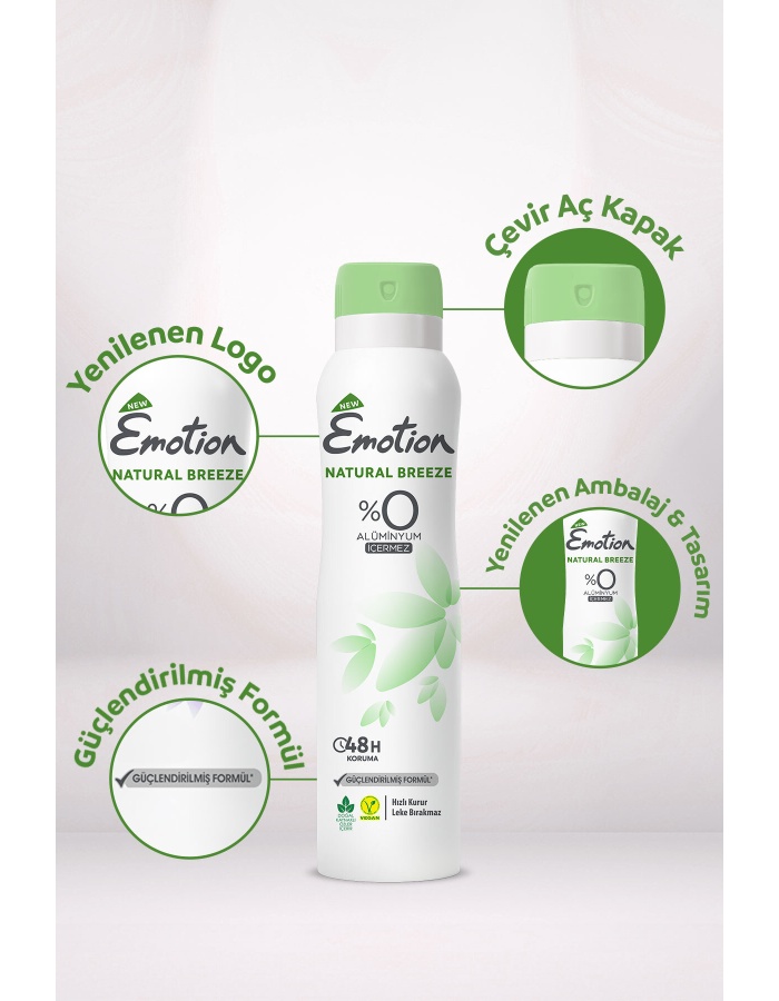 Natural Breeze Kadın Vegan Deodorant 6x150ml Hızlı Kurur, Leke Bırakmaz