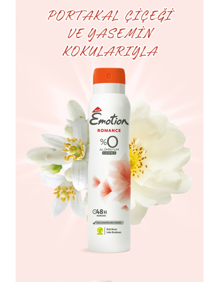 Romance Kadın Vegan Deodorant 6x150ml Hızlı Kurur, Leke Bırakmaz