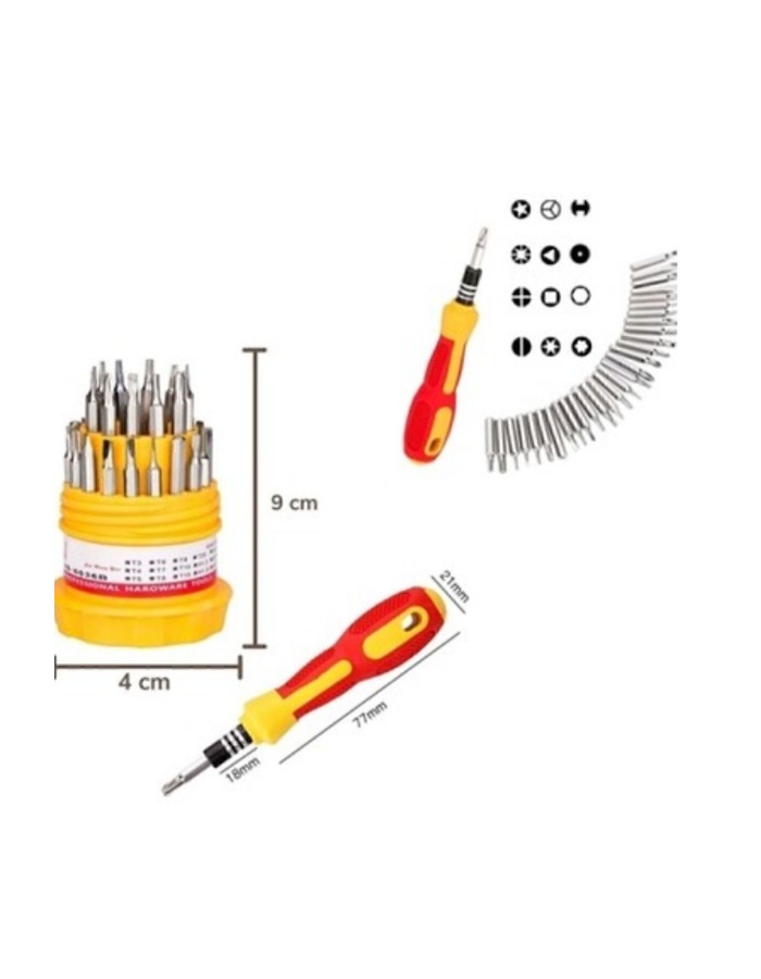 31 Parça Tornavida Seti Çok Amaçlı Pratik Bilgisayar Tablet Ev Aletleri Tamir Seti