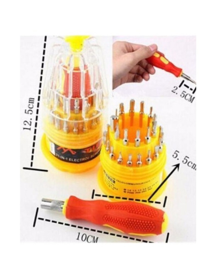 31 Parça Tornavida Seti Çok Amaçlı Pratik Bilgisayar Tablet Ev Aletleri Tamir Seti