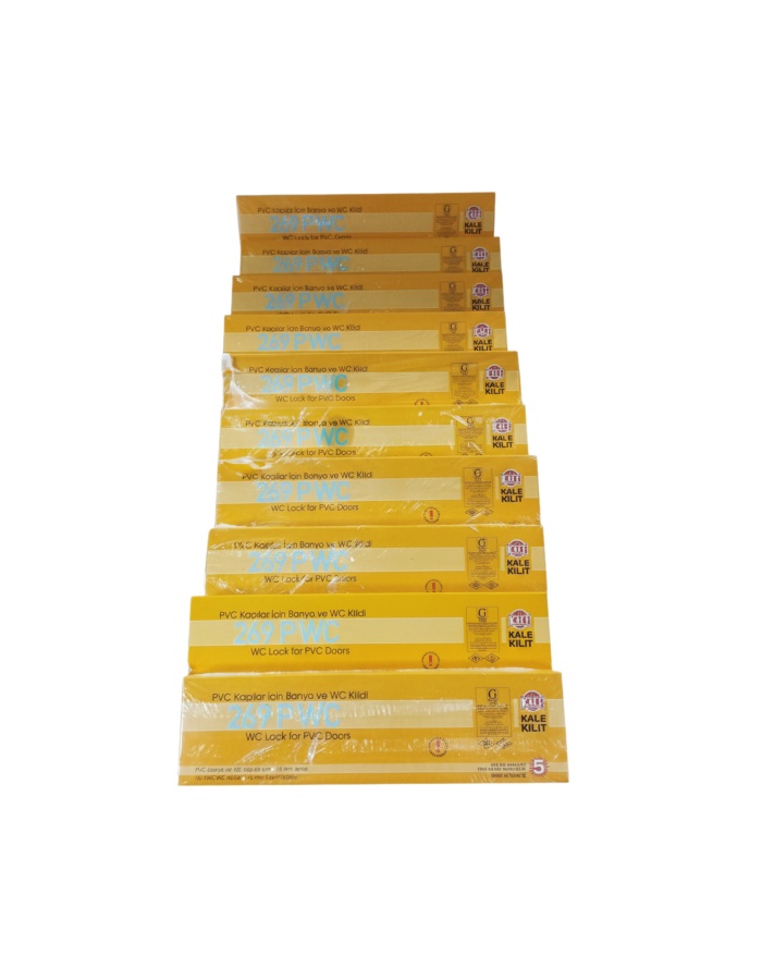 269 PWC PVC KAPILAR İÇİN BANYO VE WC KİLİDİ 35 MM 10 ADET