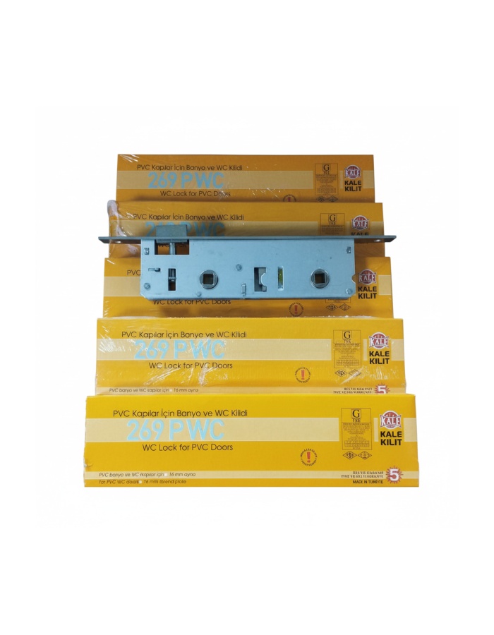 269 PWC PVC KAPILAR İÇİN BANYO VE WC KİLİDİ 35 MM 5 ADET