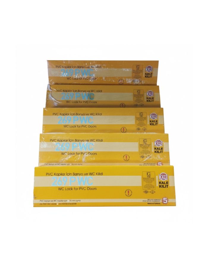 269 PWC PVC KAPILAR İÇİN BANYO VE WC KİLİDİ 35 MM 5 ADET