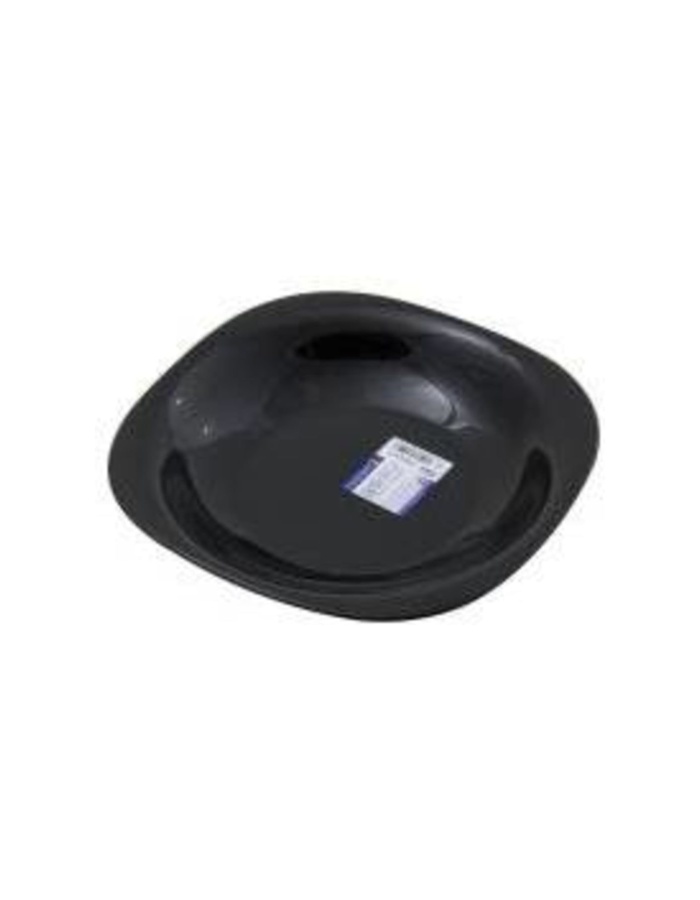 6lı Carıne Temperli Siyah Pasta Tabağı 19 cm.