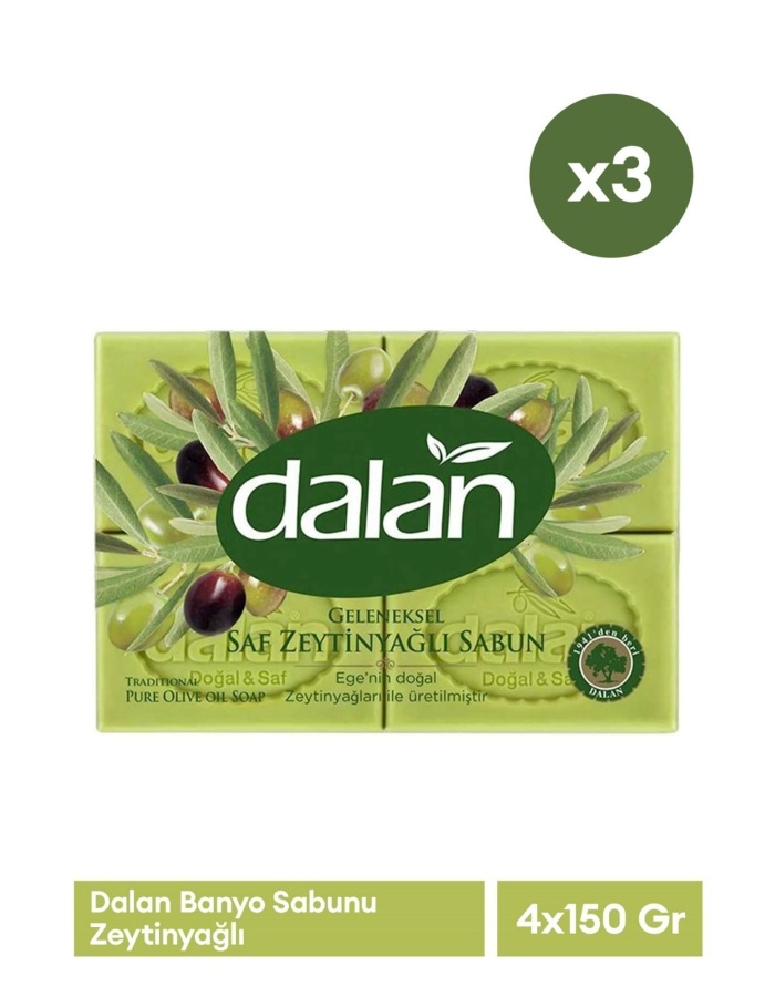 Banyo Sabunu (4x150Gr Saf Zeytinyağlı Sabun) x 3 Adet