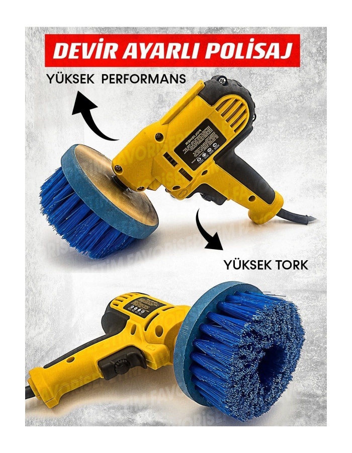 Devir Ayarlı Koltuk Yıkama ve Koltuk Fırçalama Makinası Fırça