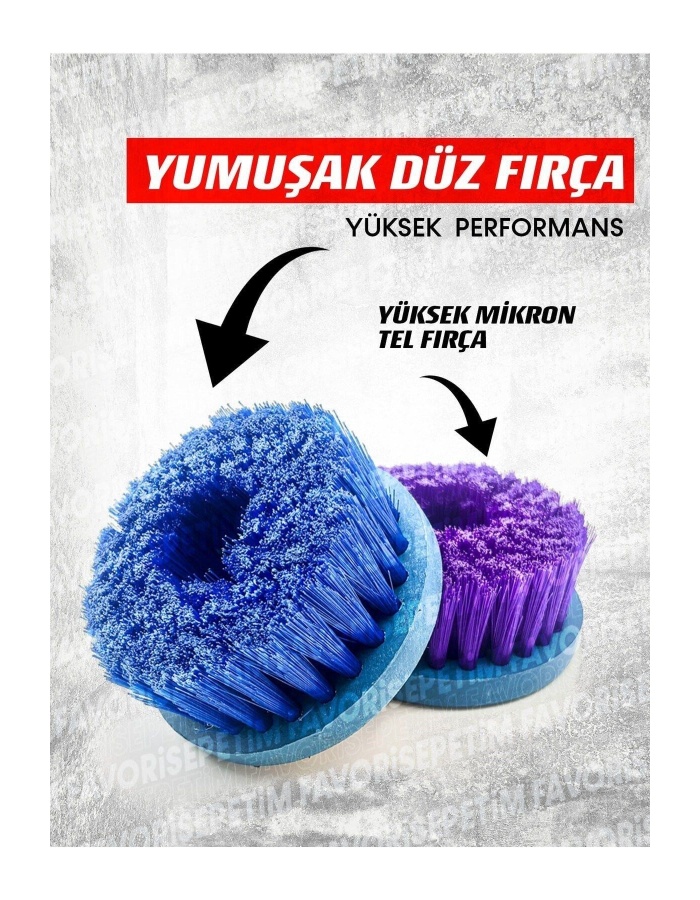 Devir Ayarlı Koltuk Yıkama ve Koltuk Fırçalama Makinası Fırça