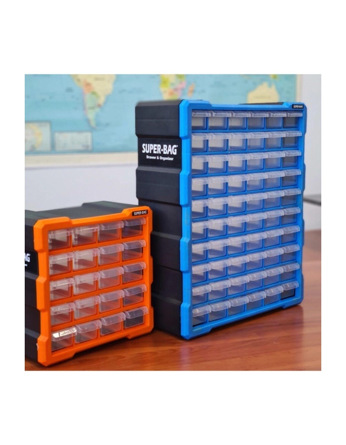 Monoblok Çekmece Seti 60lı Mega Büyük Mono Blok Hobby Organizer Seti Vida Dübel Kutusu