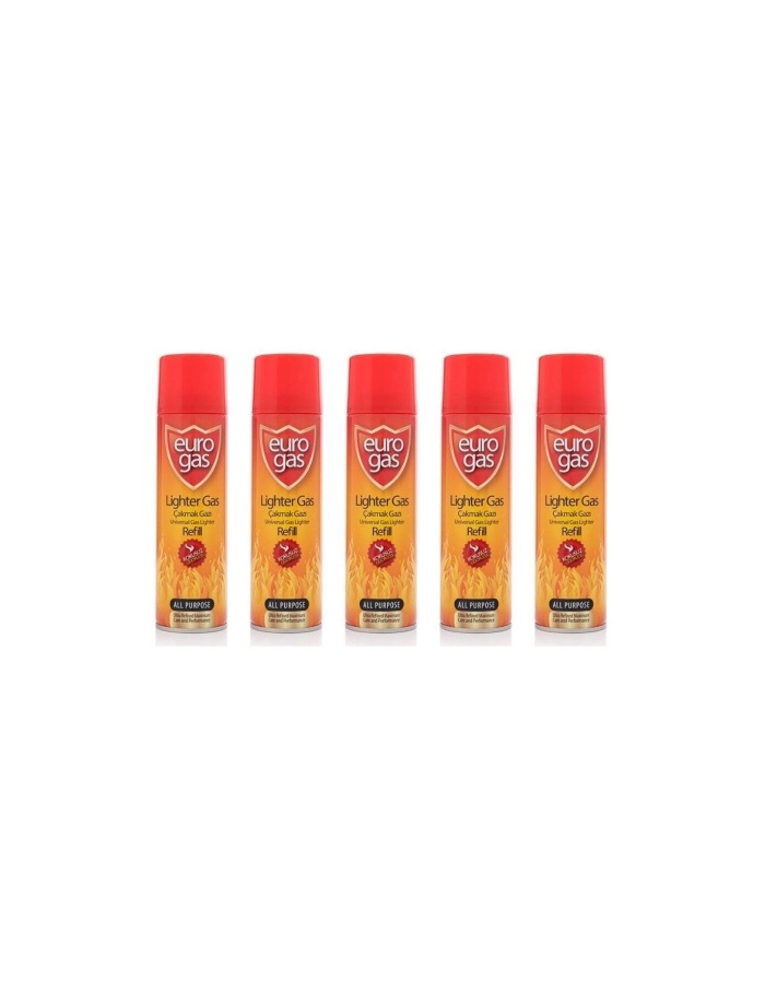Eurogas Çakmak Gazı 250 Ml Beşli Set