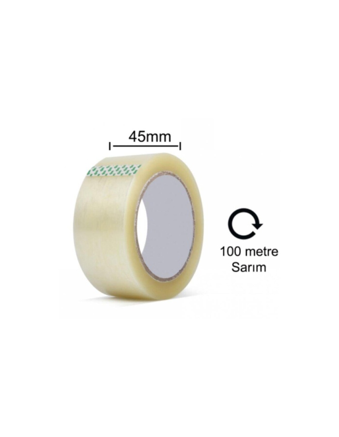 Dorfix Şeffaf Koli Bandı 45x100 12 Adet Akrilik