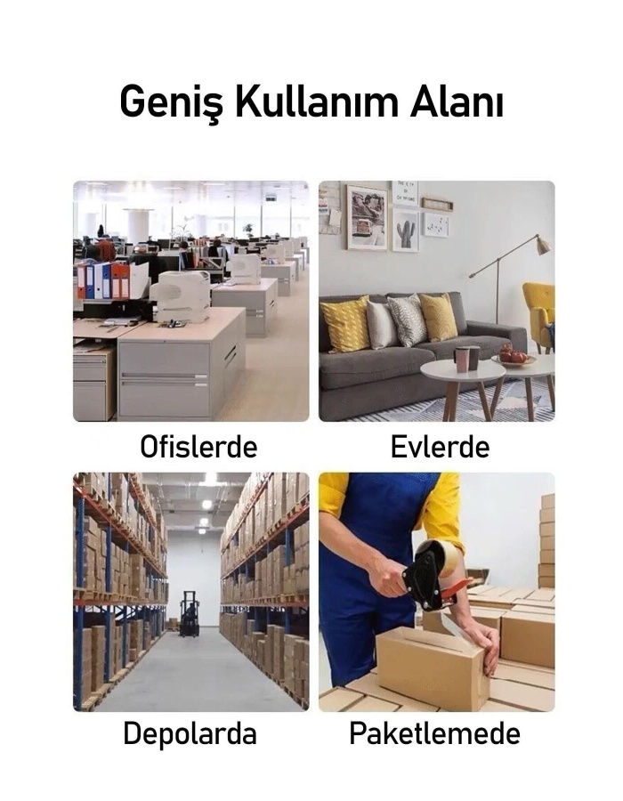 Koli Bandı 12 Adet 45x100 Şeffaf Akrilik 45mm Gerçek Net 100 Metre Sarım Güçlü Kopmayan