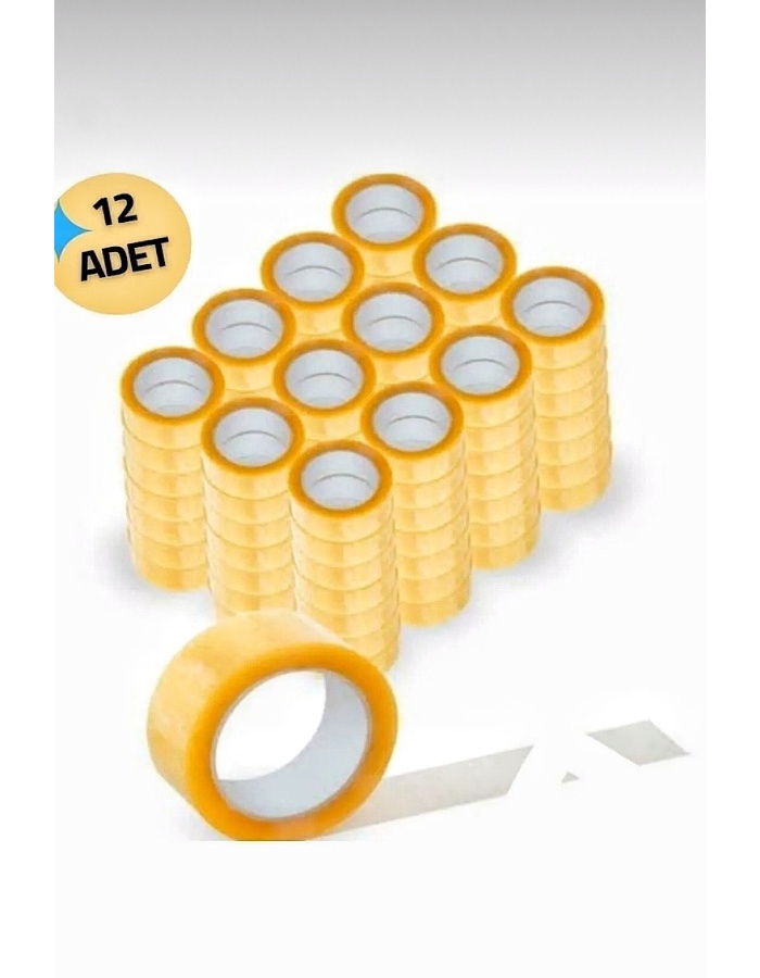 45X100 Akrilik Yüksek Kalite Koli Bandı  ( 12 Adet )