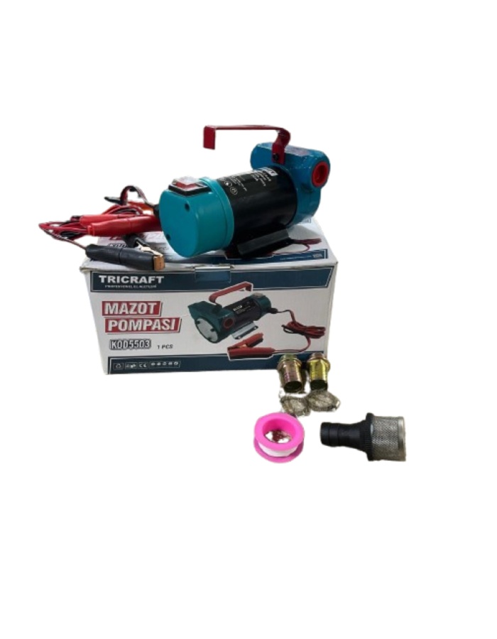 KOD5503 12V Mazot Pompası Akü Krokodilli Dizel Yakıt Transfer Pompası