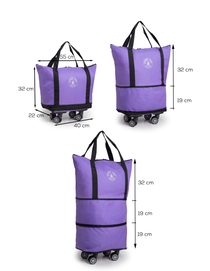 İki Körüklü Demonte Sessiz Tekerlekli Valiz/Çanta/Bavul