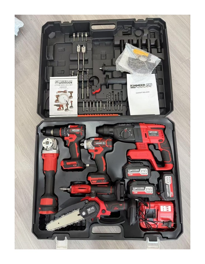 Kimmeer Plus 6 Lı Set 2025 Yeni Nesil Hilti-13 Mm Vidalama-testere-makas-spiral-450 Nm Torklu