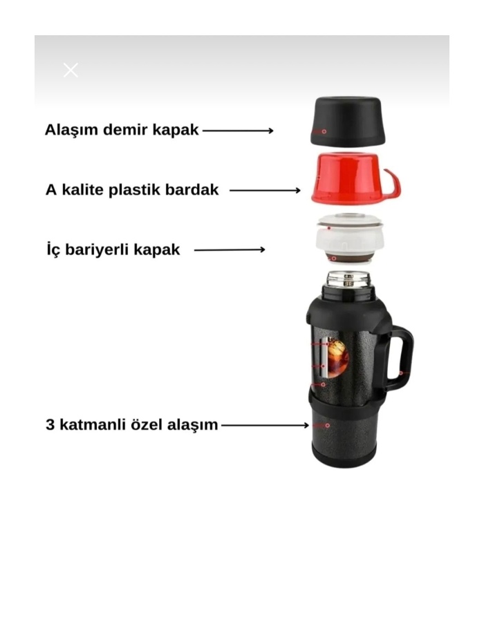 Travel Pot Paslanmaz Çelik Termos 4 Litre Dağcı-kamp-aile-piknik Termsou