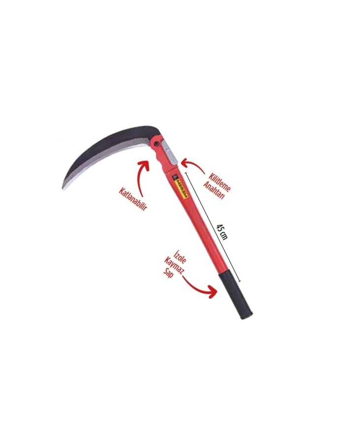 MEŞEM KIRMALI ORAK BAĞ BAHÇE TARLA ORAĞI KATLANIR ORAK SAĞLAM KALİTE 1 ADET