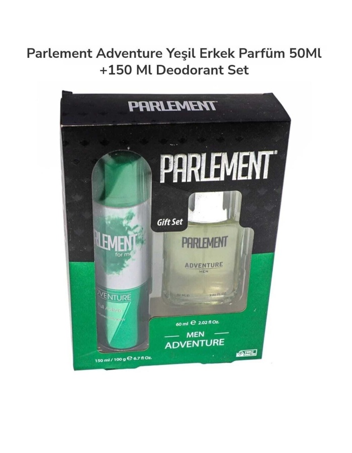 Parlement Adventure Yeşil Erkek Parfüm 50ml+150 Ml Deodorant Set