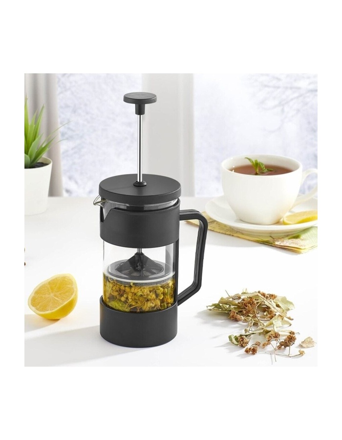 Bol Toptan - French Press 420 Ml, Siyah Bitki Çayı Ve Filtre Kahve Demliği