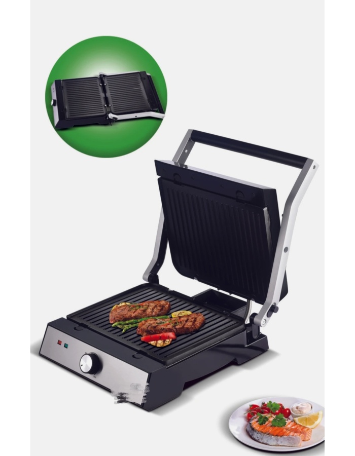 Ksm-2448 Paslanmaz Çelik Gövdeli Izgara Ve Tost Makinesi