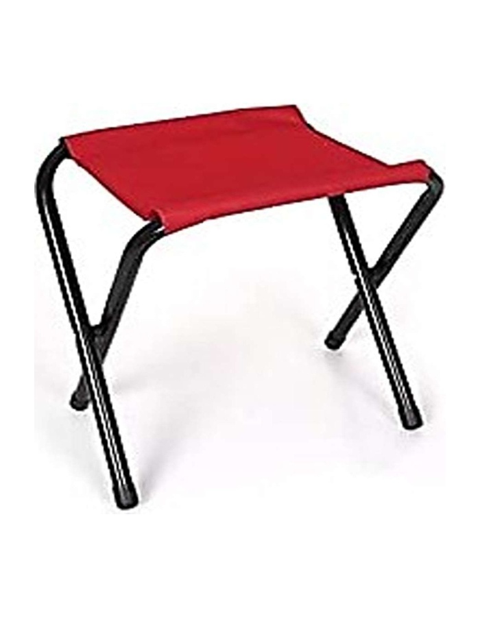 Katlanabilir Ege Mini Katlanır Balıkçı Kampçı Taburesi 500 gr Metal Kırmızı Tekli Tek Kişilik