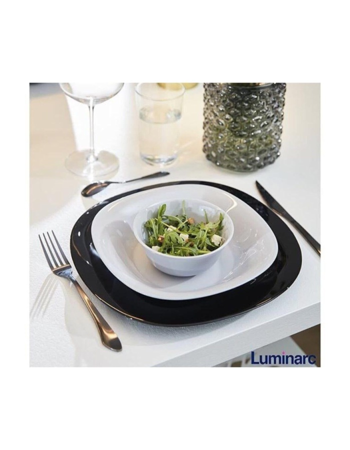 Carine Beyaz Çukur Yemek Tabağı 6lı 21cm