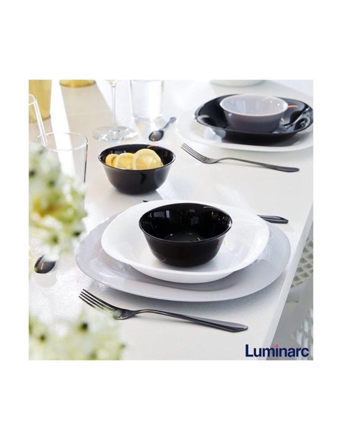 Carine Beyaz Çukur Yemek Tabağı 6lı 21cm