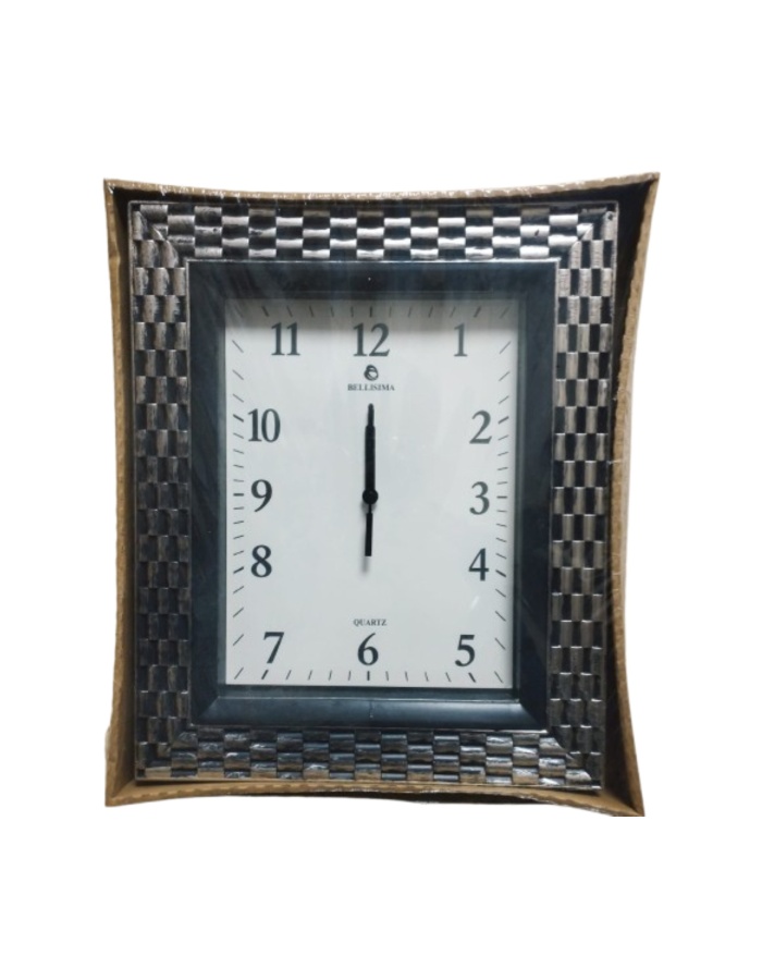 KLASİK ESKİTME GÜMÜŞ SAAT 35X30 CM SESSIZ ÇALIŞIR