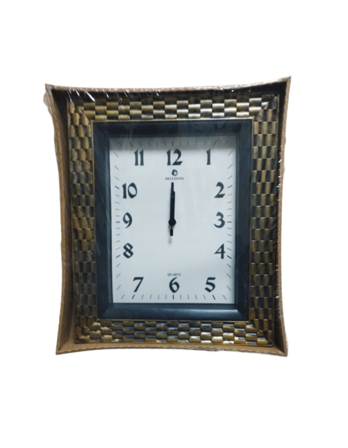 ESKİTME KLASİK ALTIN DUVAR SAATİ 35X30 CM SESSİZ ÇALIŞIR