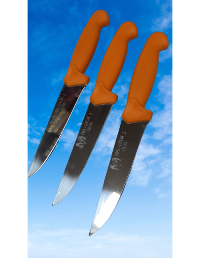 FRS ÇELİK 2 SİVAS %100 EL İŞÇİLİĞİ KASAP BİÇAĞI 14,5 CM 2 ADET