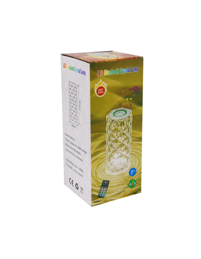 LED Bluetooth Hoparlör Uzaktan Kumandalı Kristal Lamba