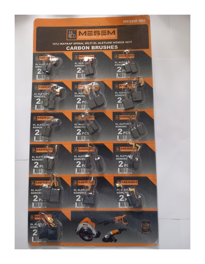 MEŞEM 16 LI SPİRAL HİLTİ EL ALETLERİ KÖMÜR SETİ